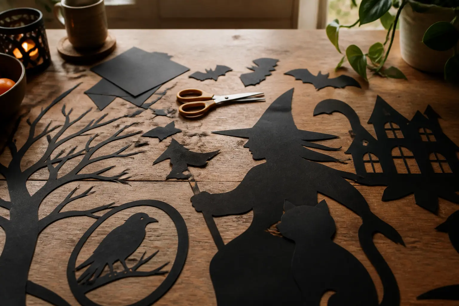 29 DIY Halloween Window Silhouettes That Throw Shadows Onto the Street