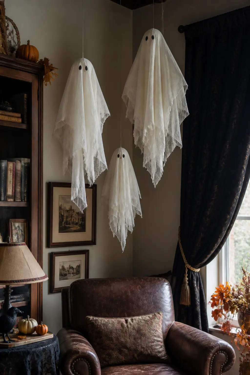 Hanging Muslin Ghosts