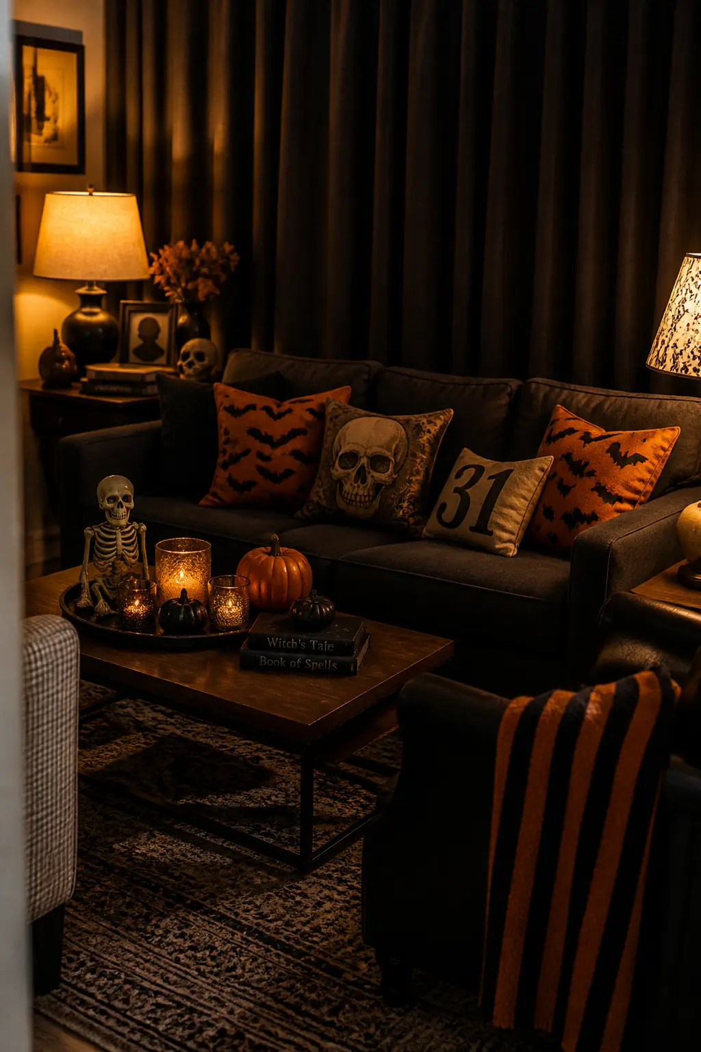 Close the Curtains and Light the Room from Lamps Only