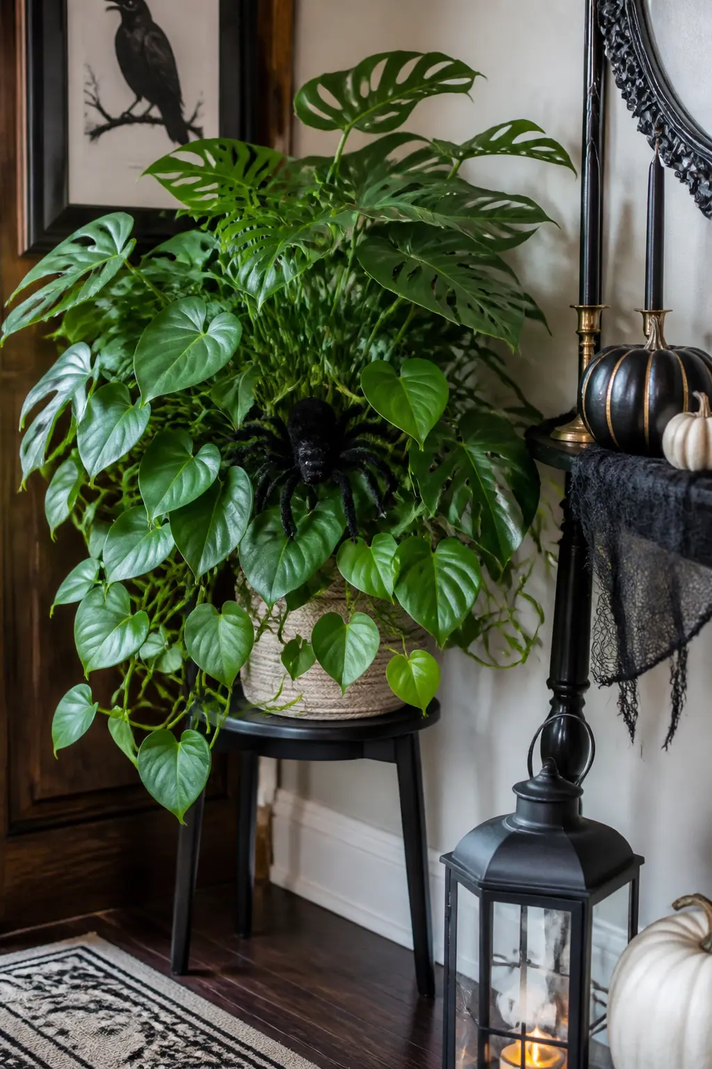 Spider Tucked in a Houseplant
