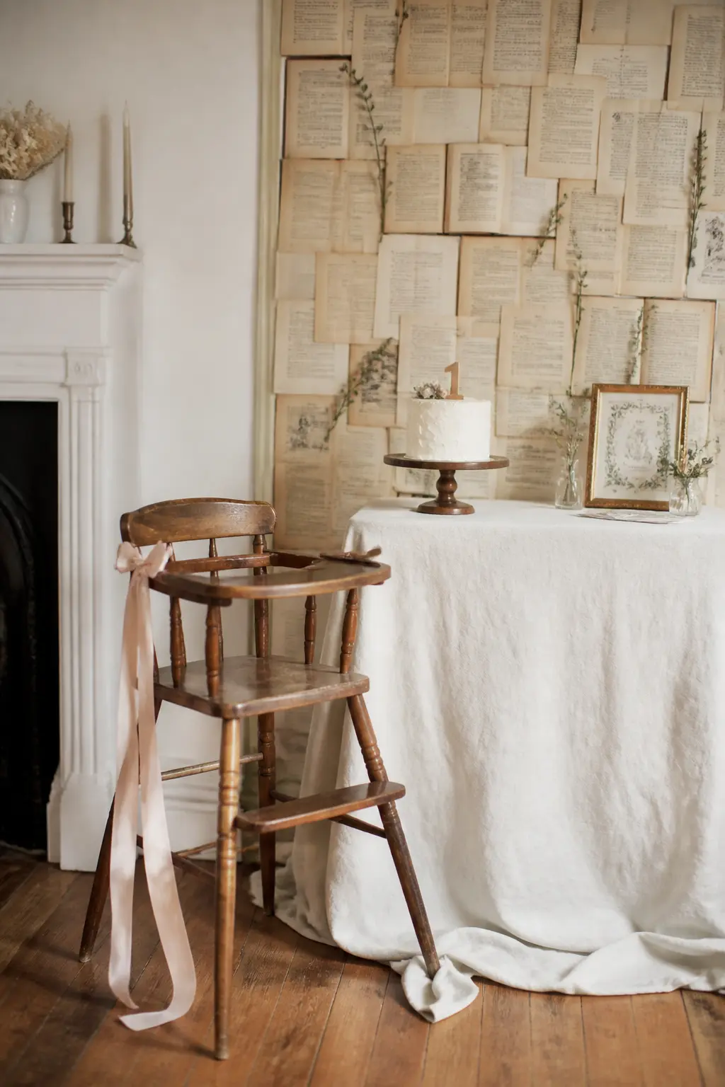 A Pale Storybook Setting With Old Pages