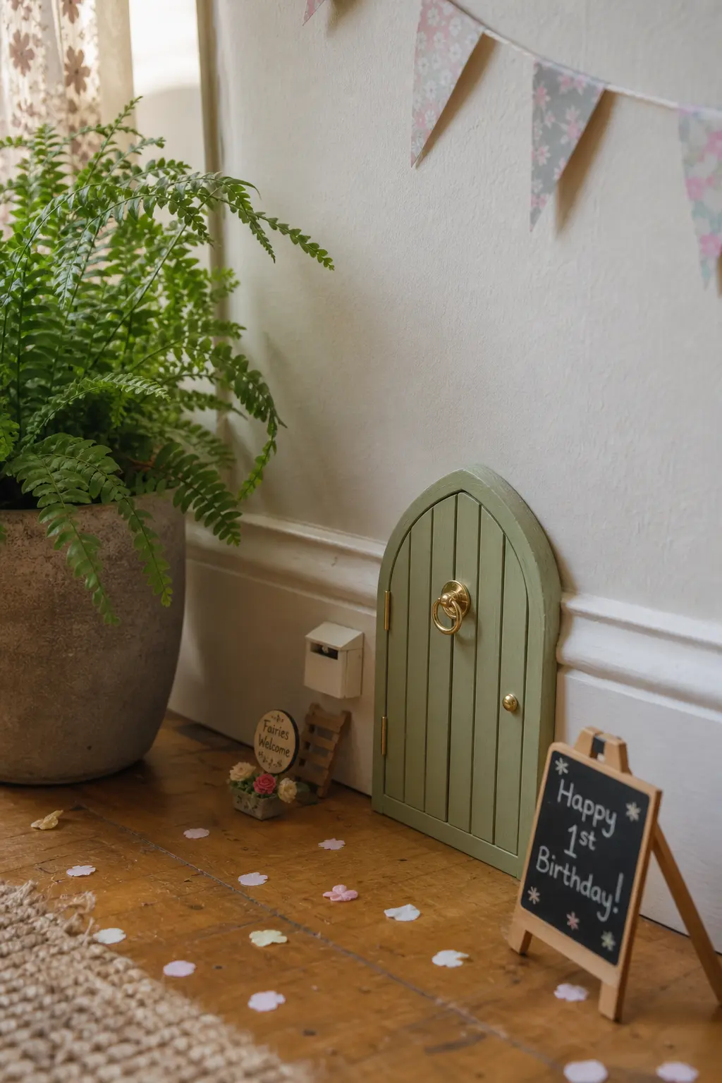 A Tiny Painted Door at Skirting-Board Level
