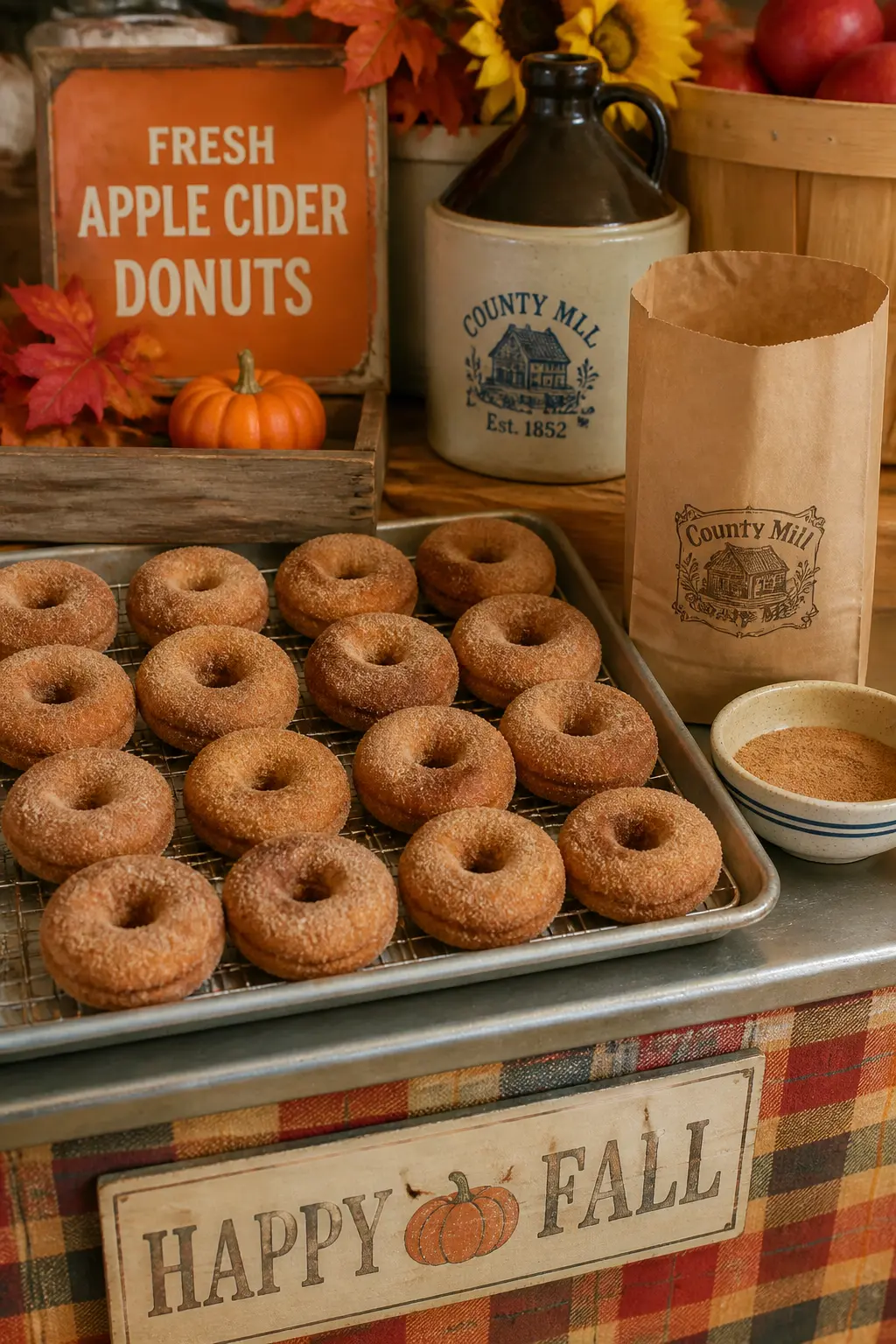Apple Cider Donut Making at a Mill
