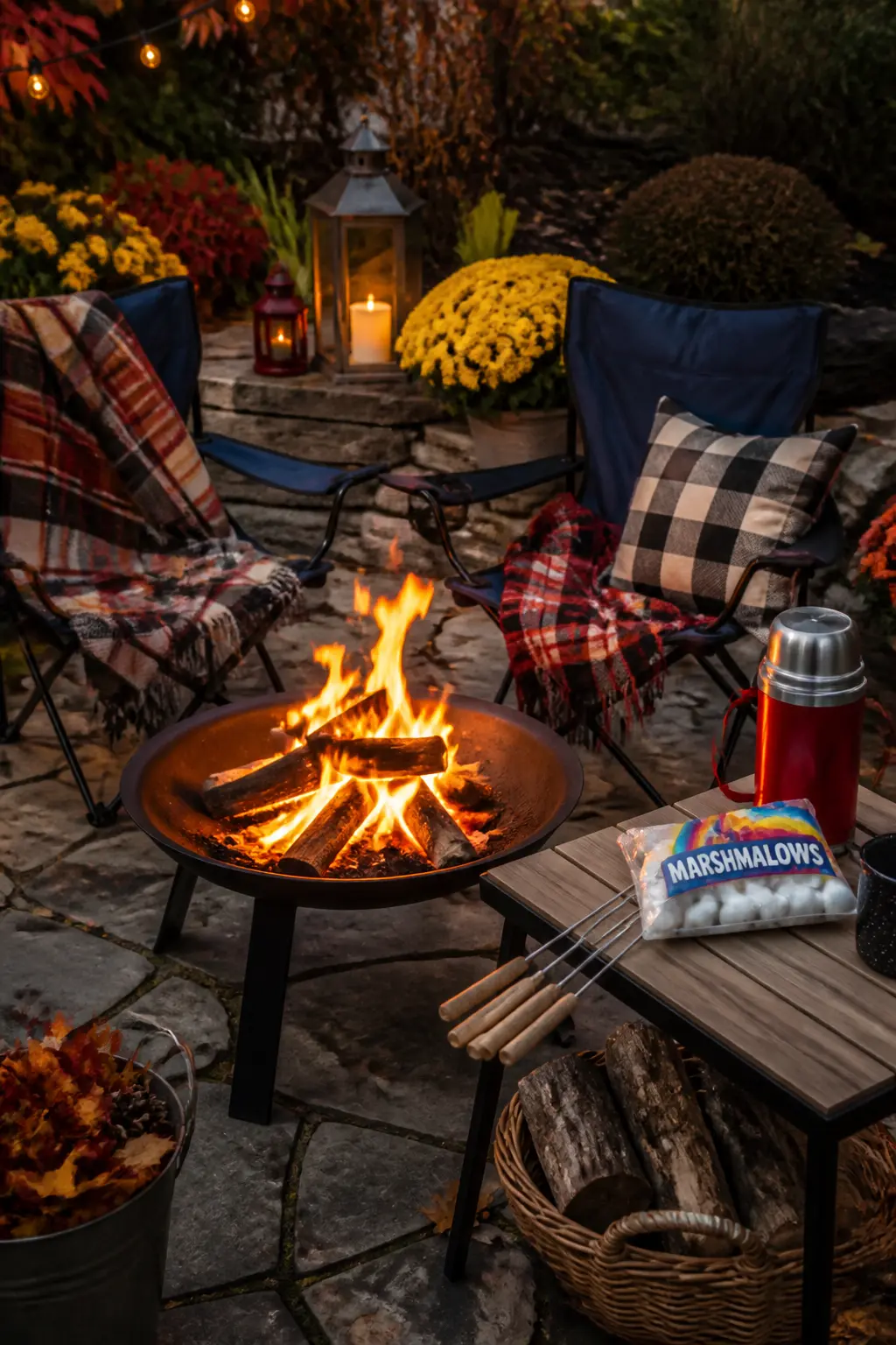 Bonfire With Marshmallow Toasting