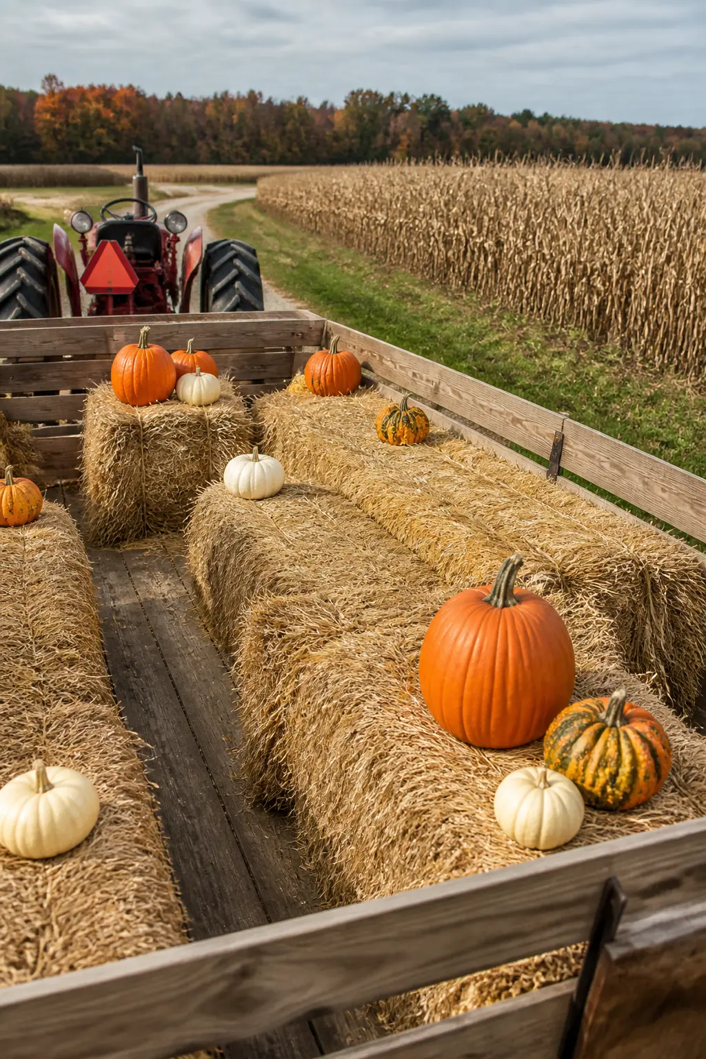 Hay Ride at a Farm