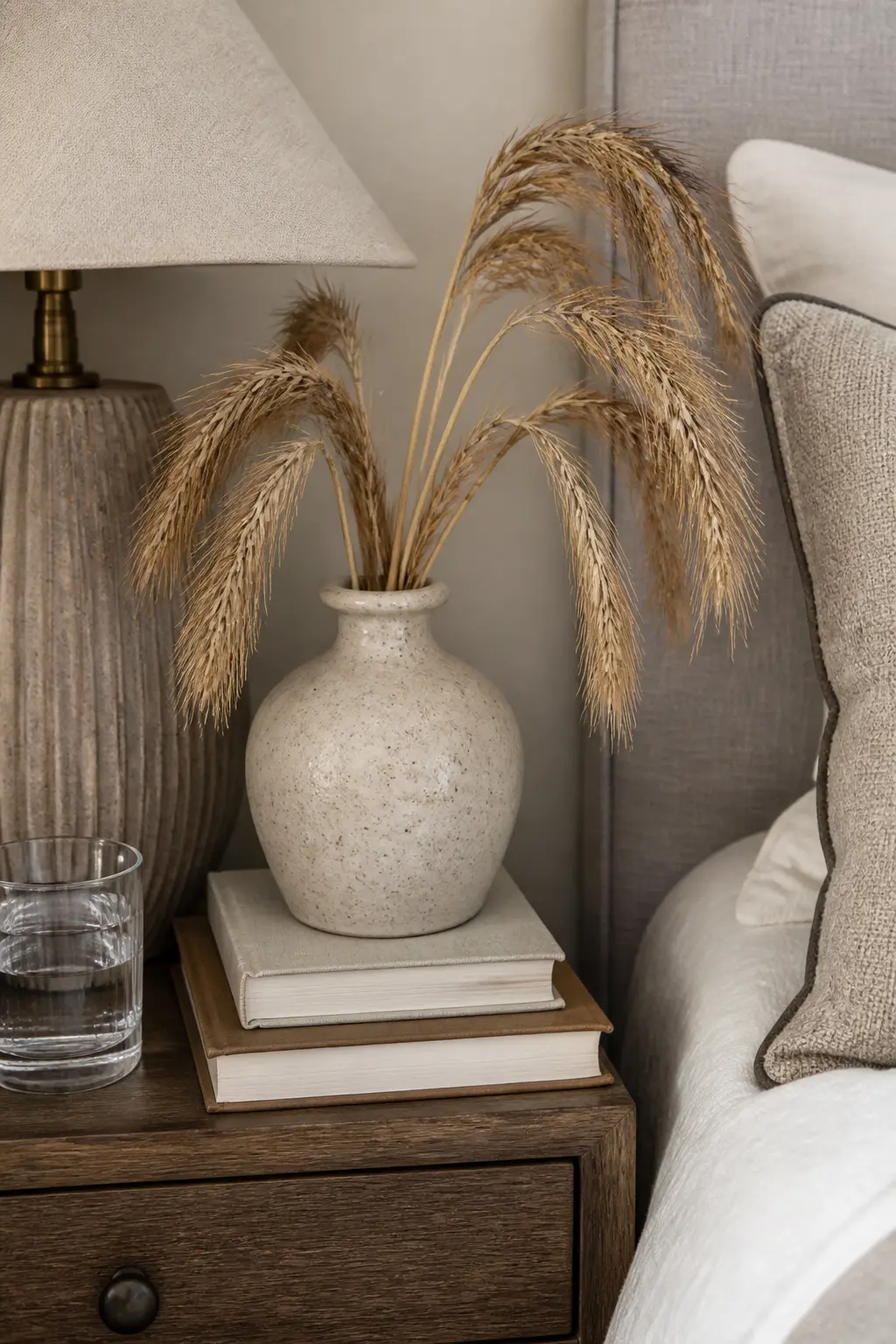 Dried Barley or Pampas in a Bedside Vase