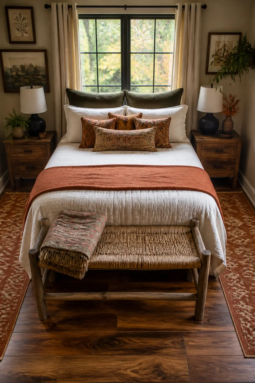 Wool Runner on Both Sides of the Bed