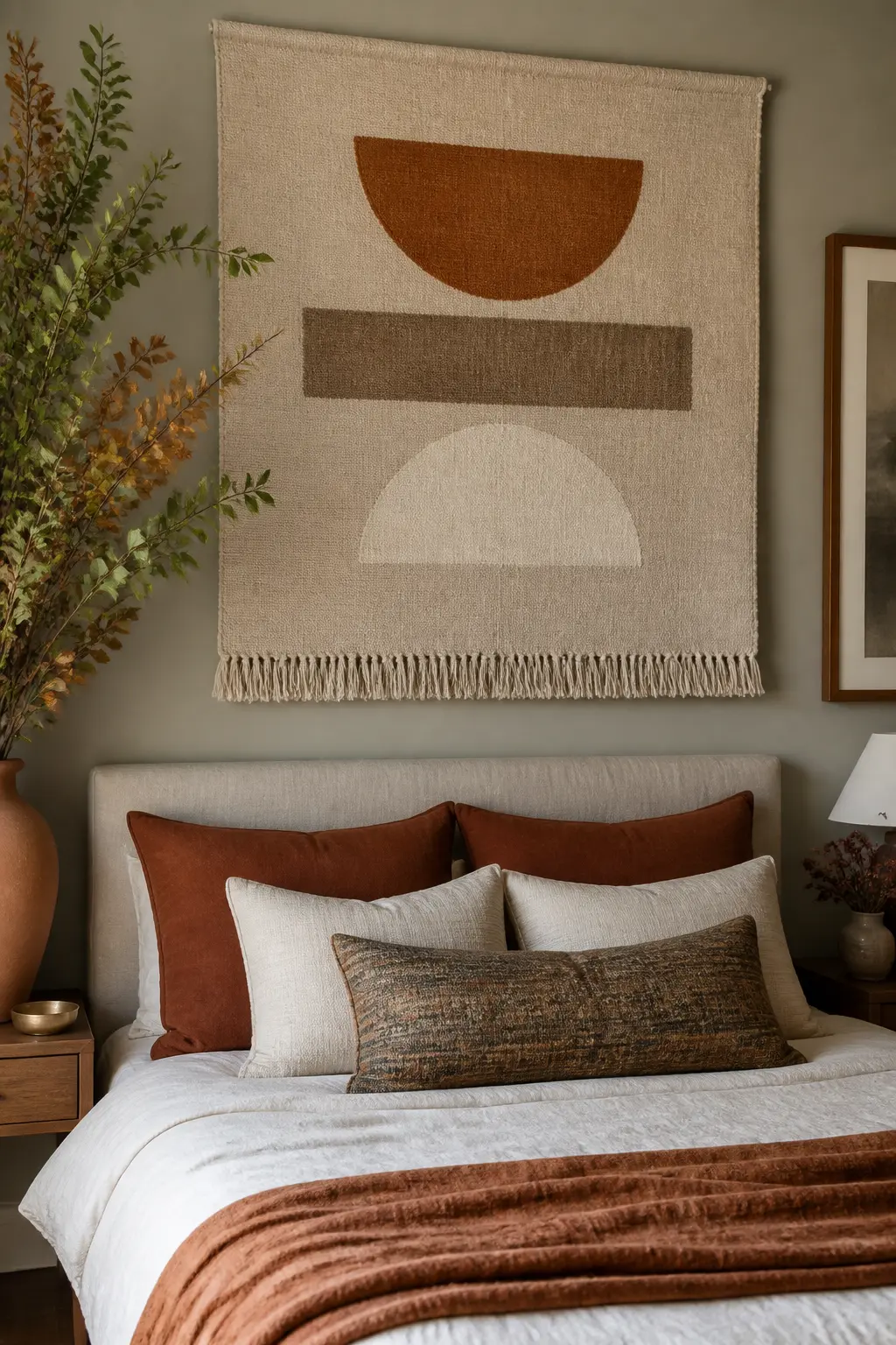 Woven Wall Piece Above the Headboard