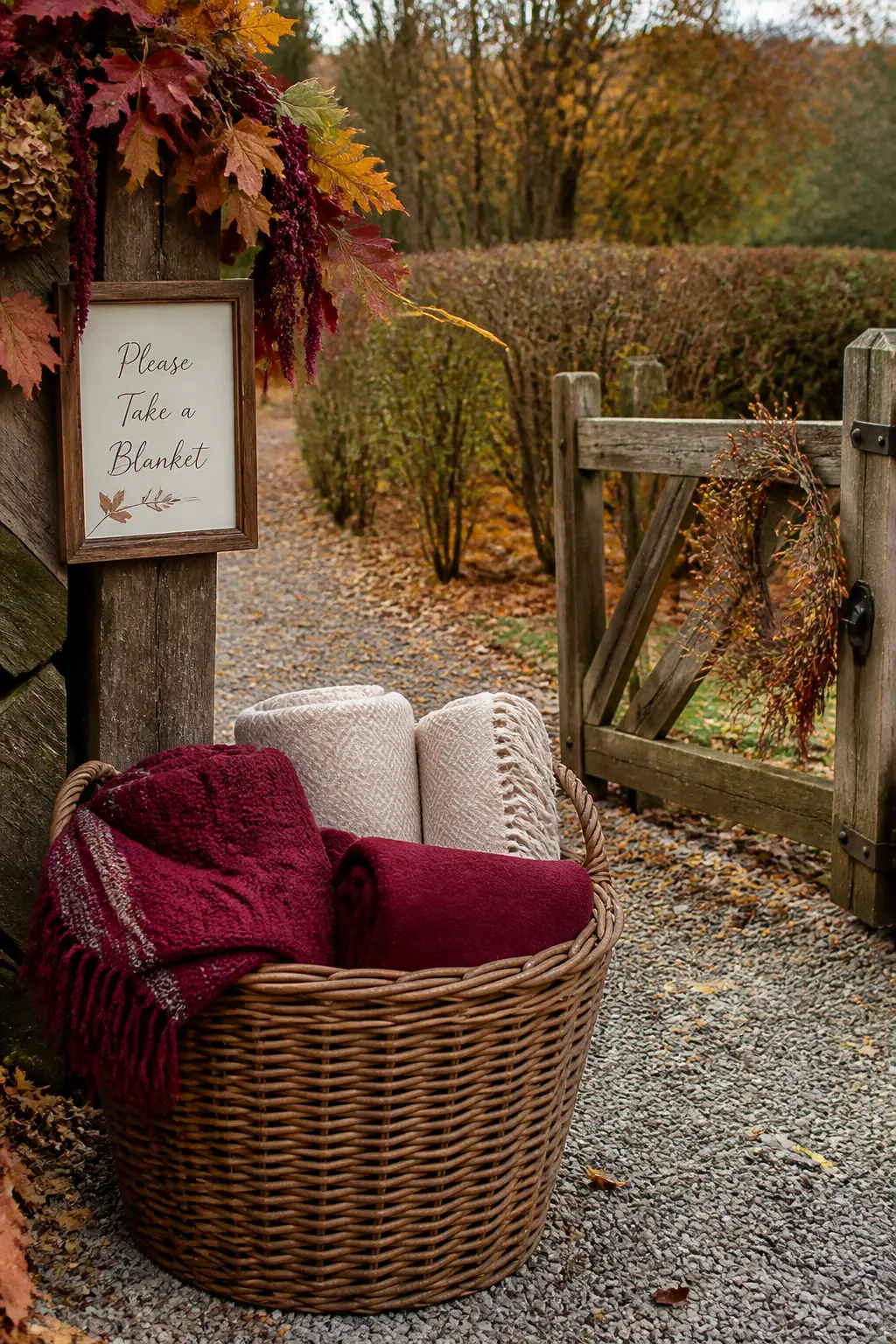 Blanket Basket at the Entrance