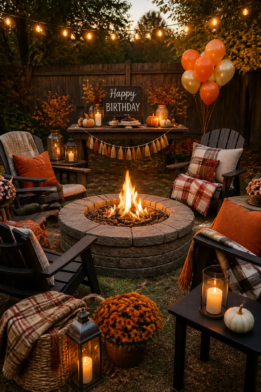 Outdoor Party With a Fire Pit as the Centerpiece