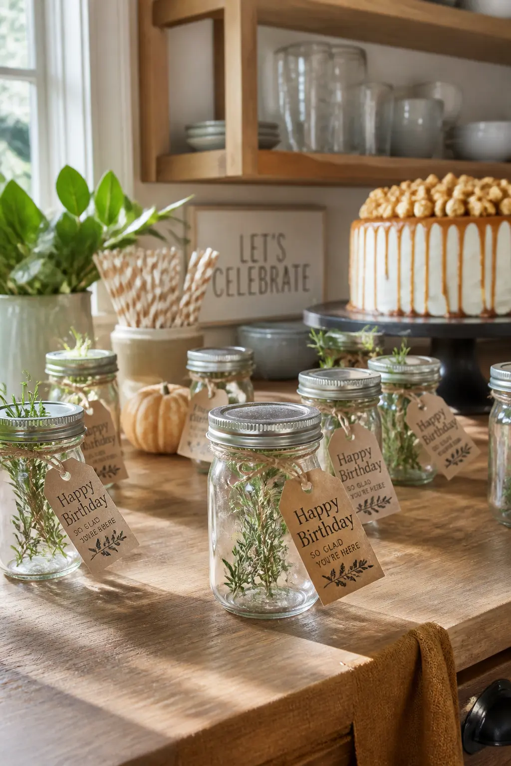 Rosemary or Herb Cutting in a Mini Jar