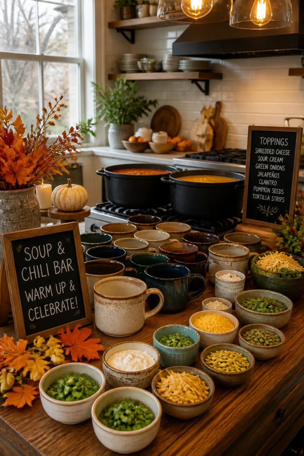 Soup or Chili Bar Served in Mugs