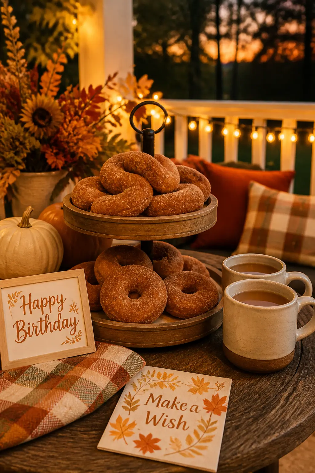 Warm Donuts and Cider as Dessert Instead of Cake