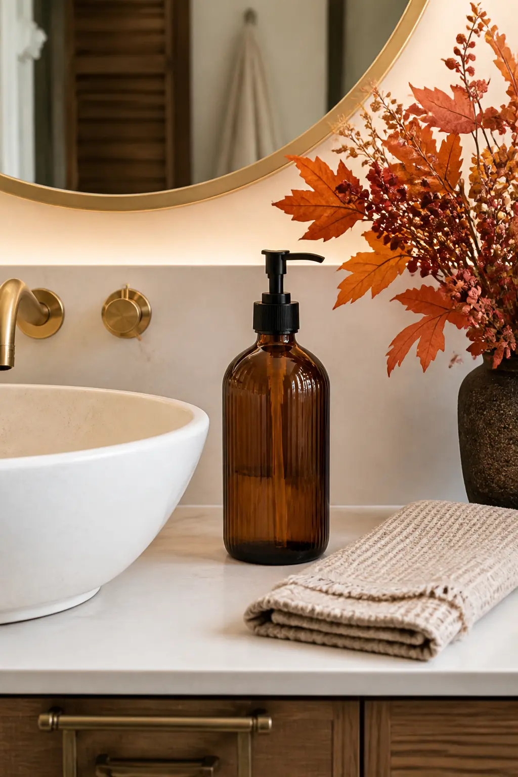 Amber Soap Dispenser