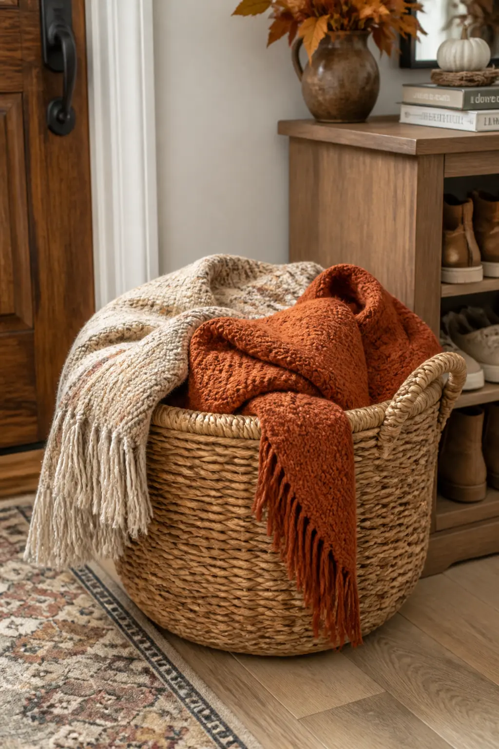Woven Basket of Throws