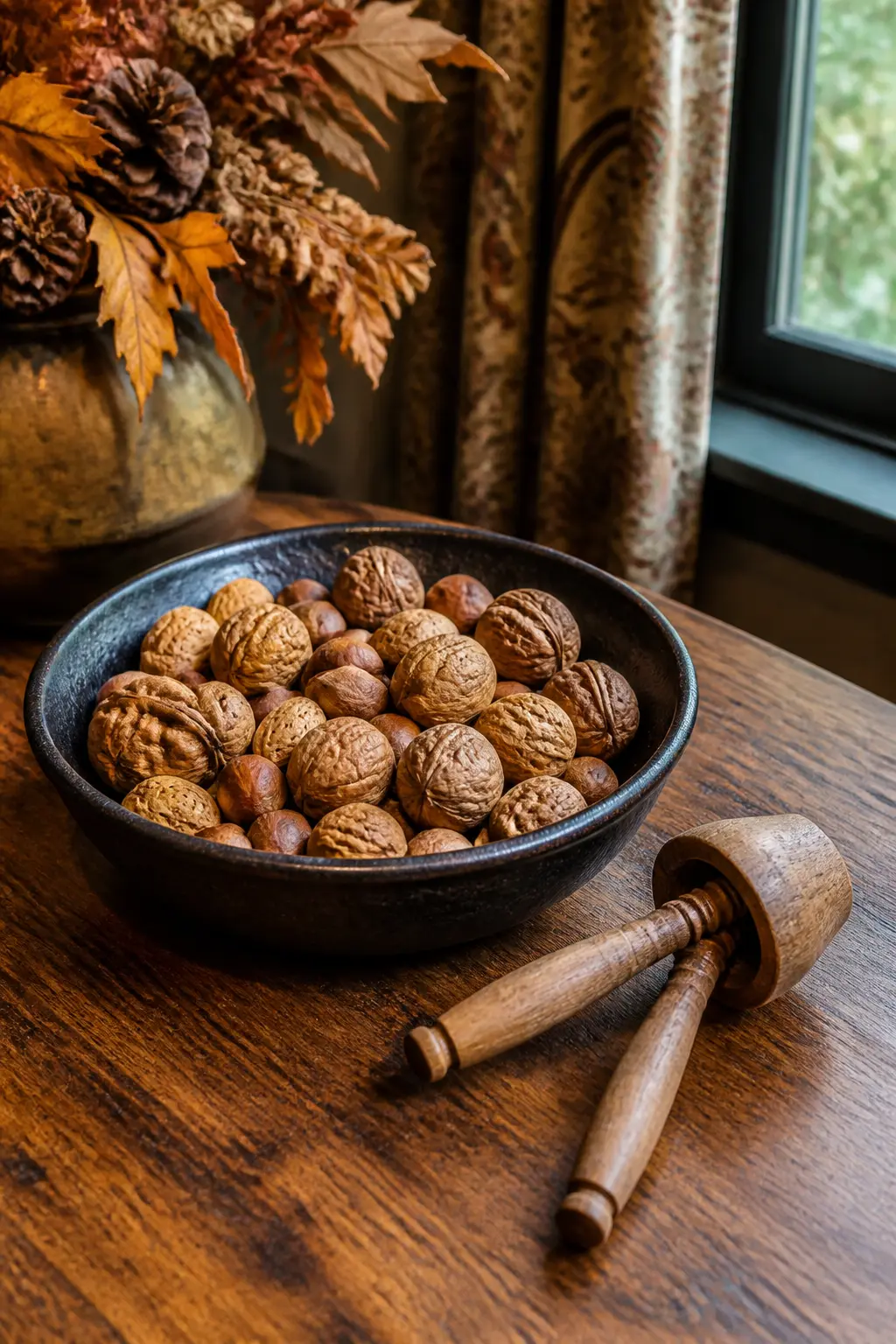 Bowl of Nuts Left Out With a Cracker Beside It