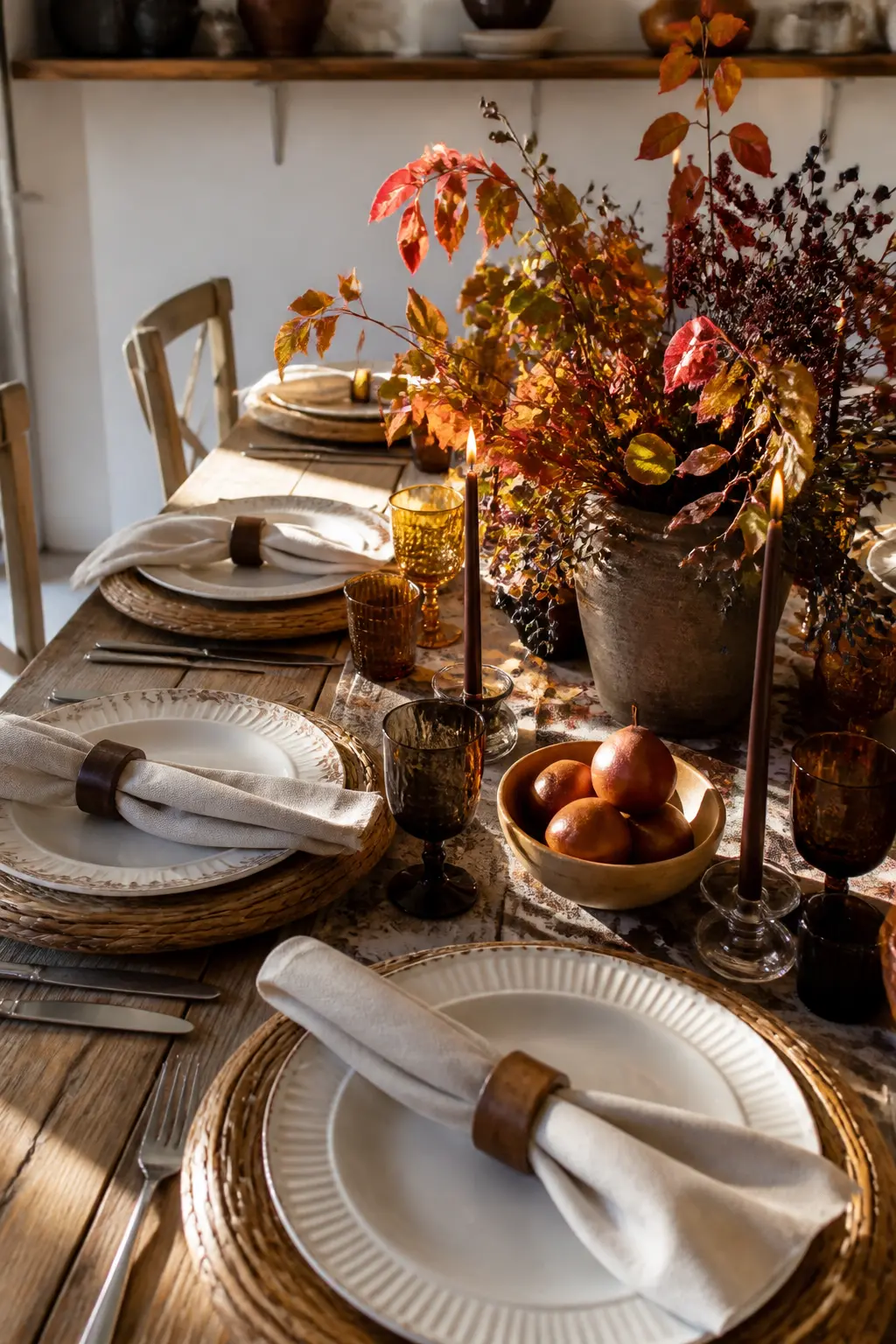Napkin Rings in Wood That Stay on the Table Between Uses