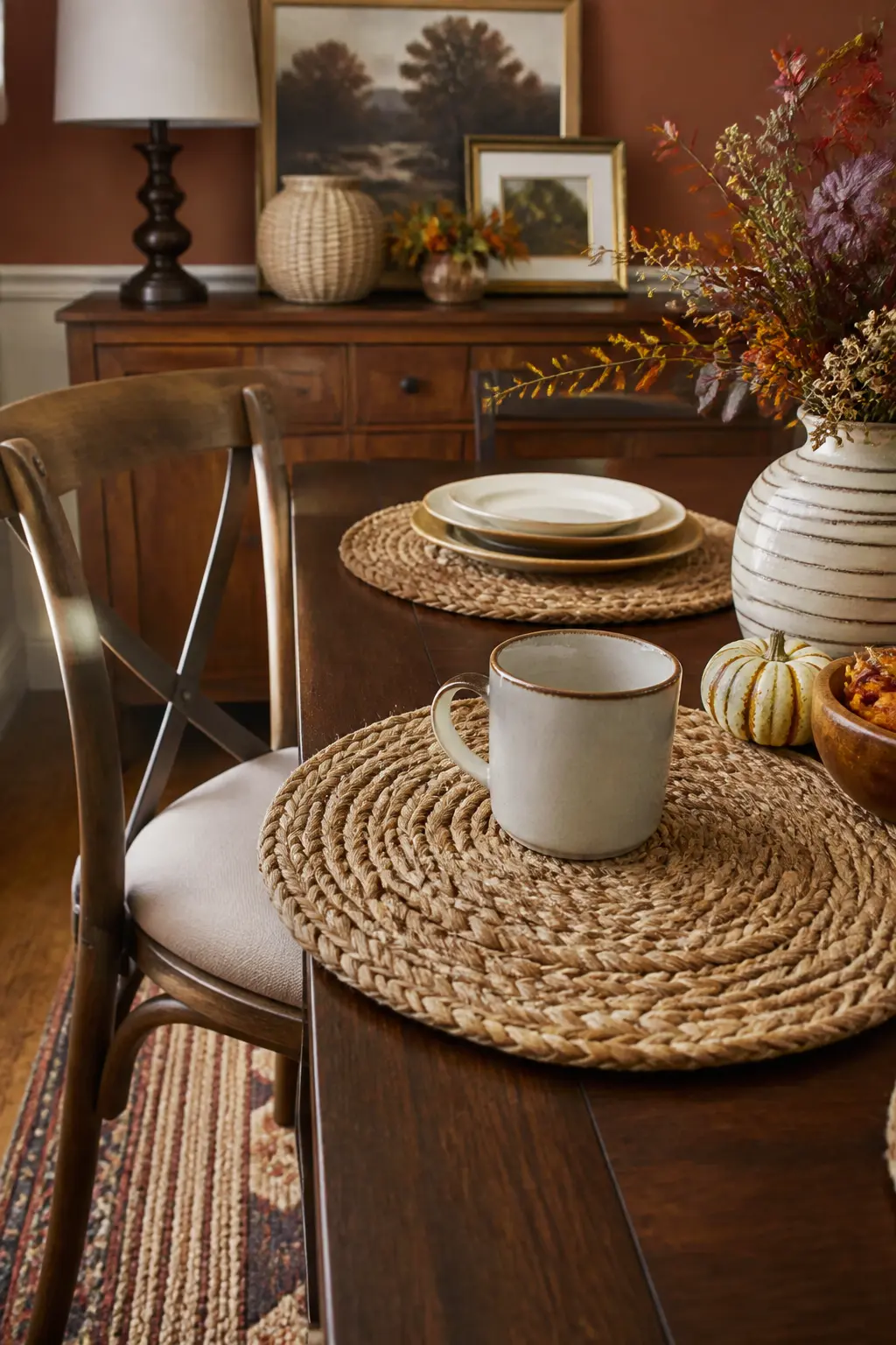 Placemats in a Rough Weave Rather Than Smooth