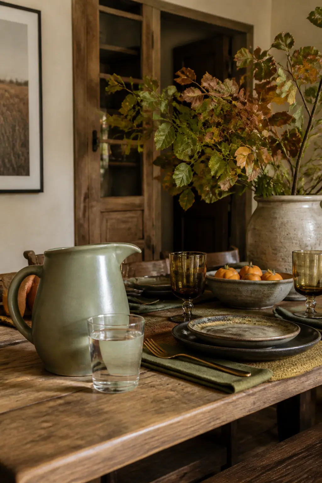 Stoneware Pitcher Used Daily for Water