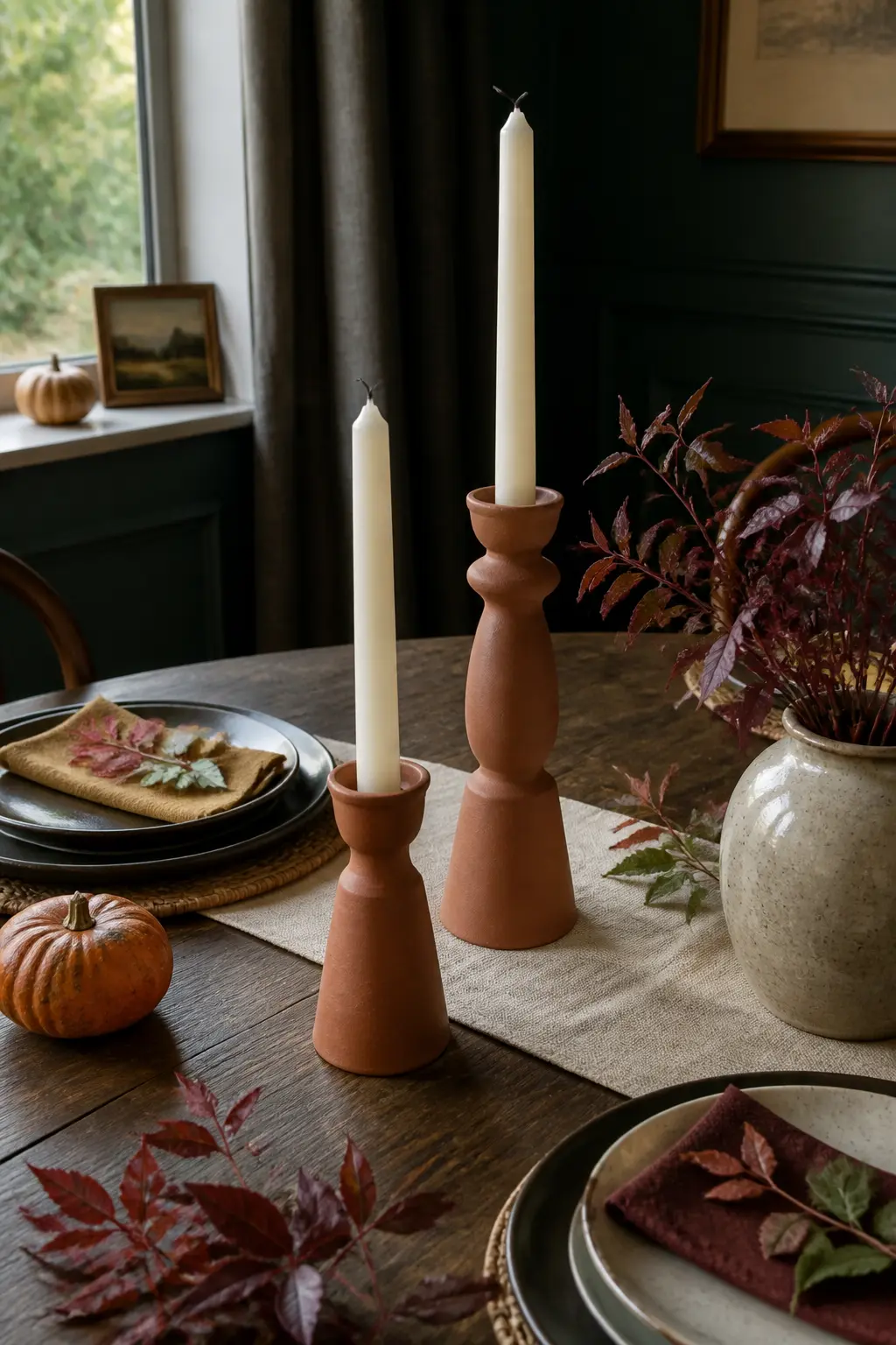 Two Candlesticks Rather Than a Full Centerpiece
