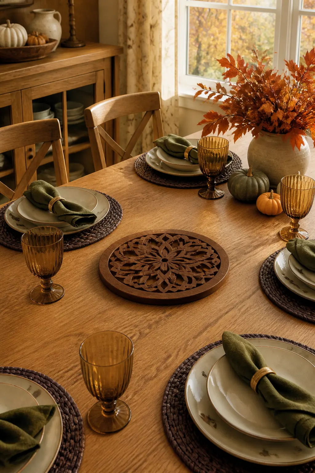 Wooden Trivet Left Permanently in the Centre