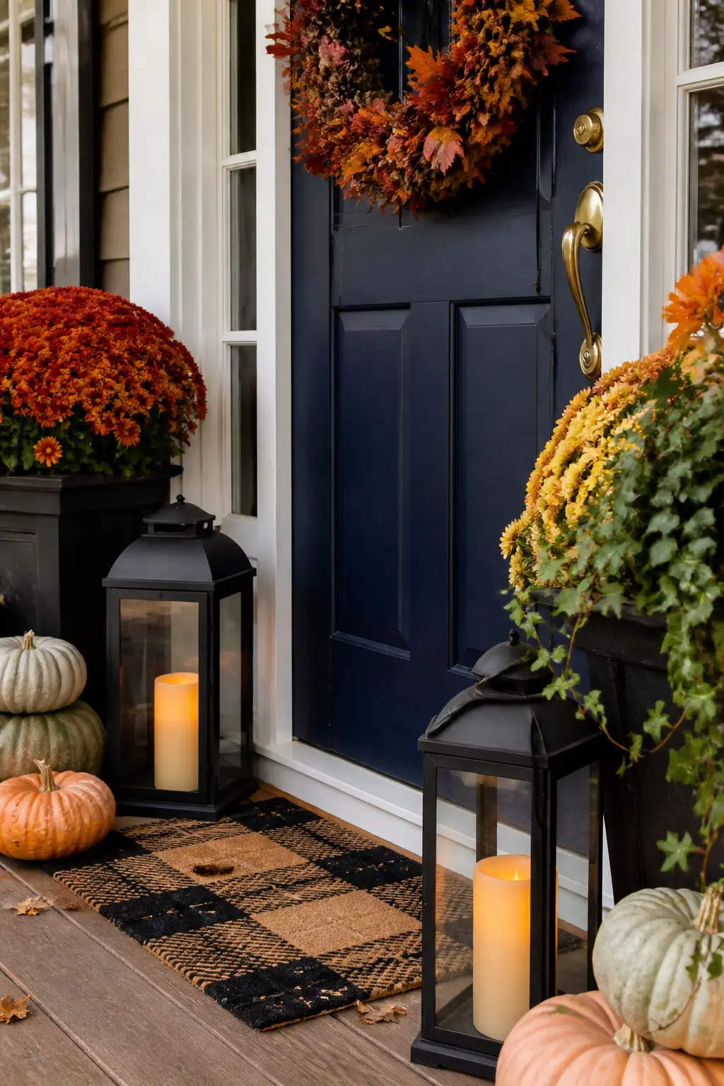 Lanterns Set on Either Side of the Threshold