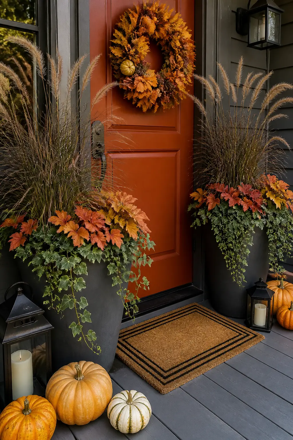 Layered Planter: Tall Grass, a Filler, and a Trailing Plant