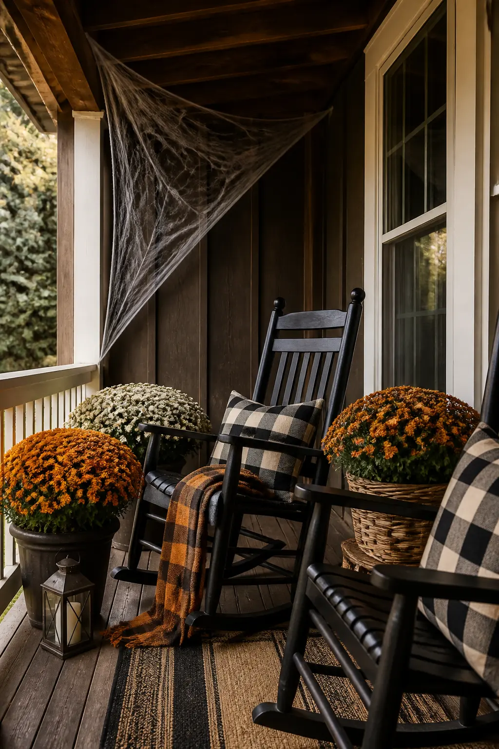 Add Spider Webs Only to the Porch Corner, Leave the Rest