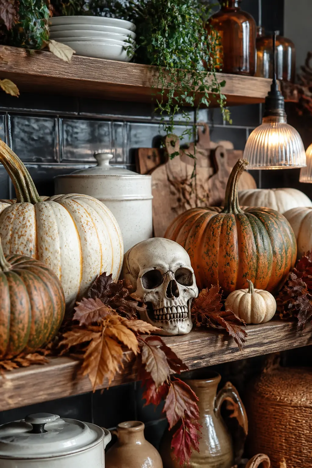 A Skull Among the Existing Pumpkin Grouping