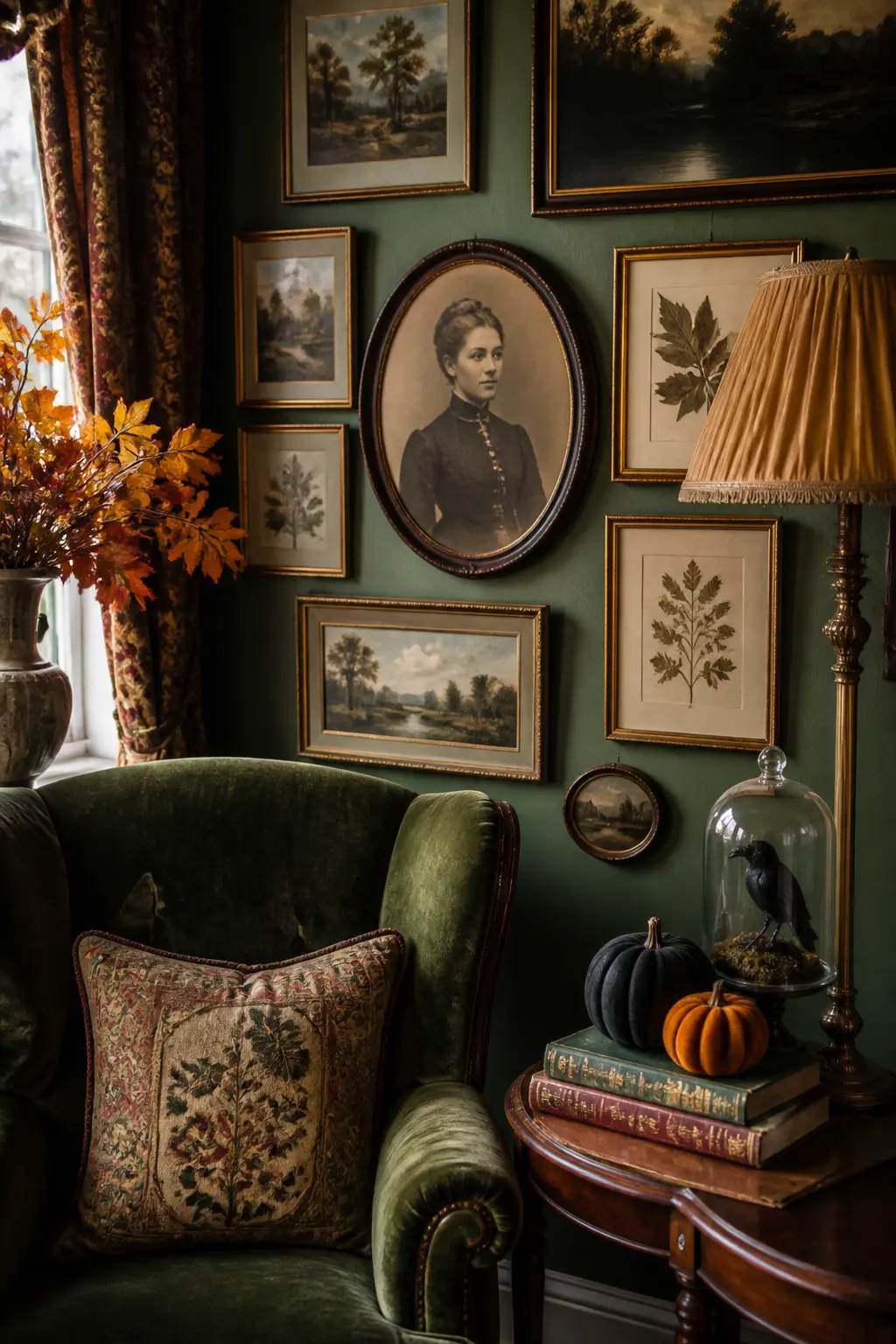 Swap One Framed Botanical for a Sepia Portrait