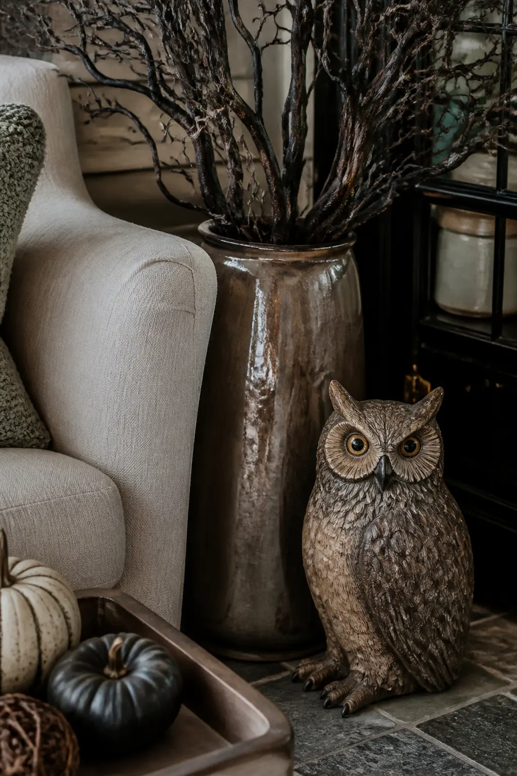 Tuck a Single Owl Figure into the Existing Branch Vase (Entry Two)