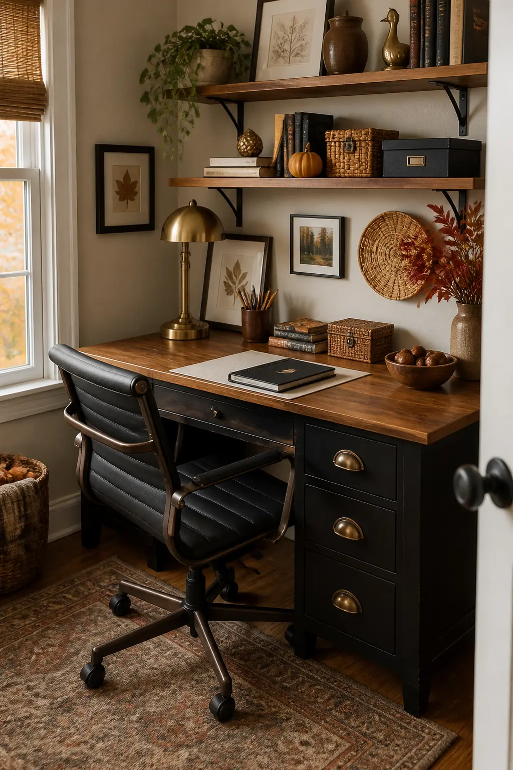 Chestnut Bowl on the Desk Corner