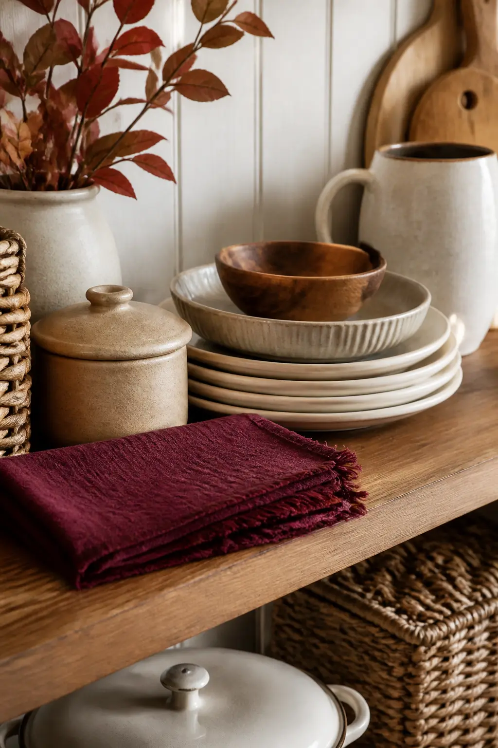 Deep Wine Tea Towels Rather Than the Usual Orange (Wine-Red Variation)