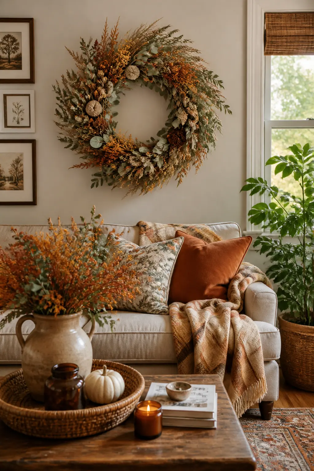 Hang a Seasonal Wreath on an Interior Wall