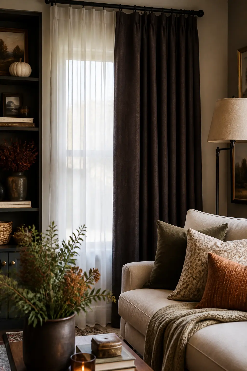 Layer Curtains with a Heavier Outer Panel