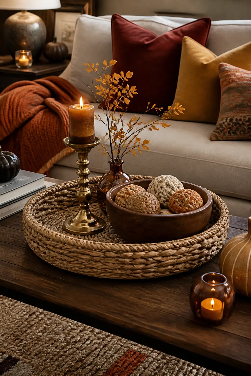 Swap the Coffee Table Tray for a Woven One