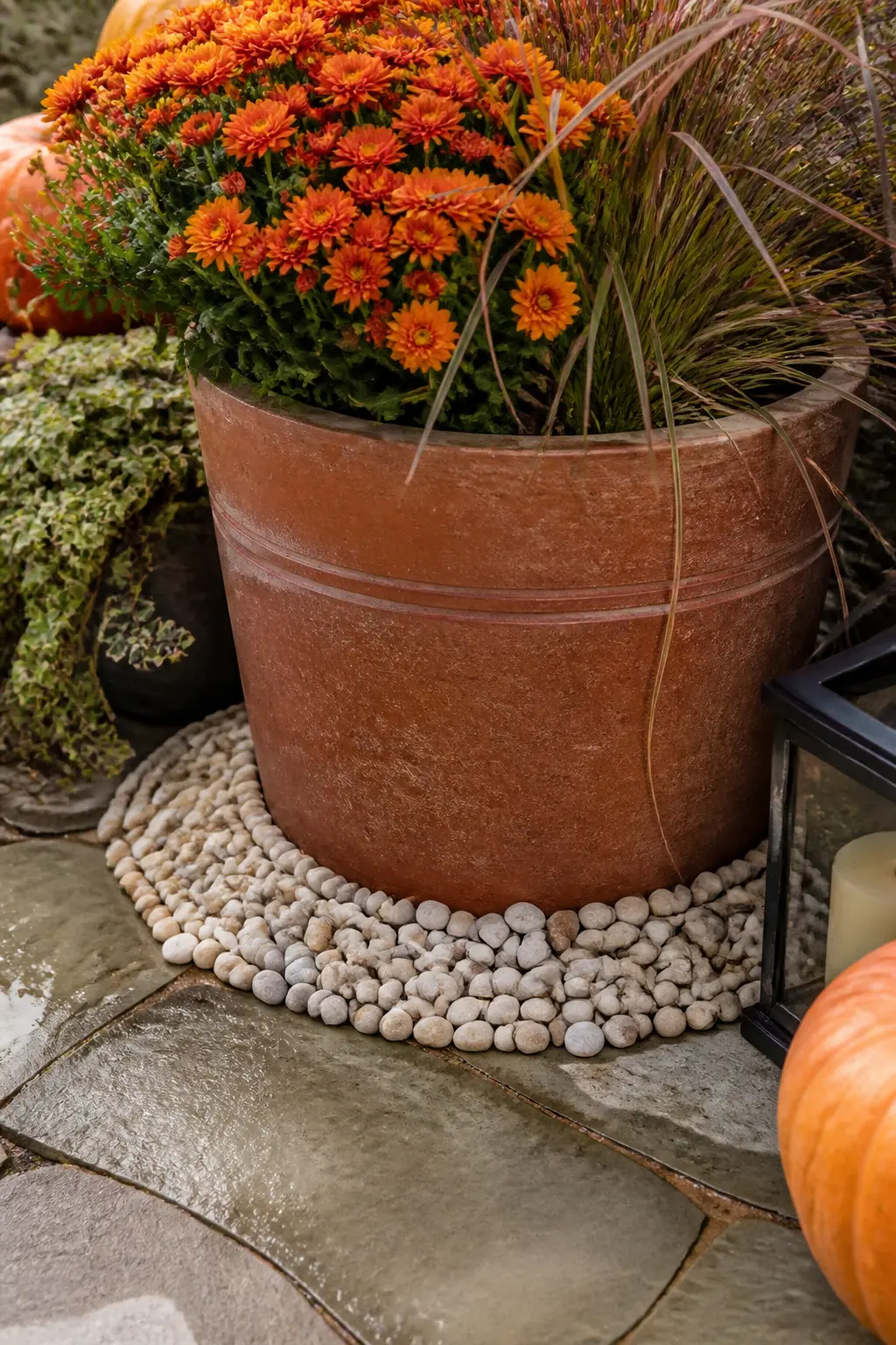 Gravel Base Under Planters So They Drain