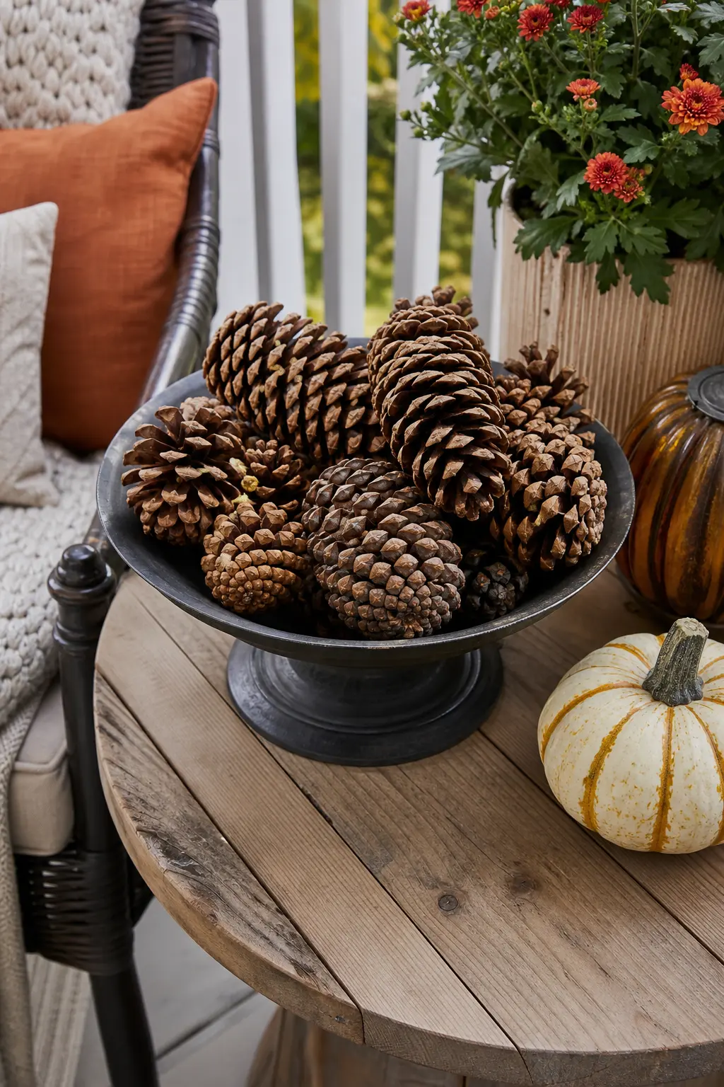 Pinecone Bowl on the Side Table