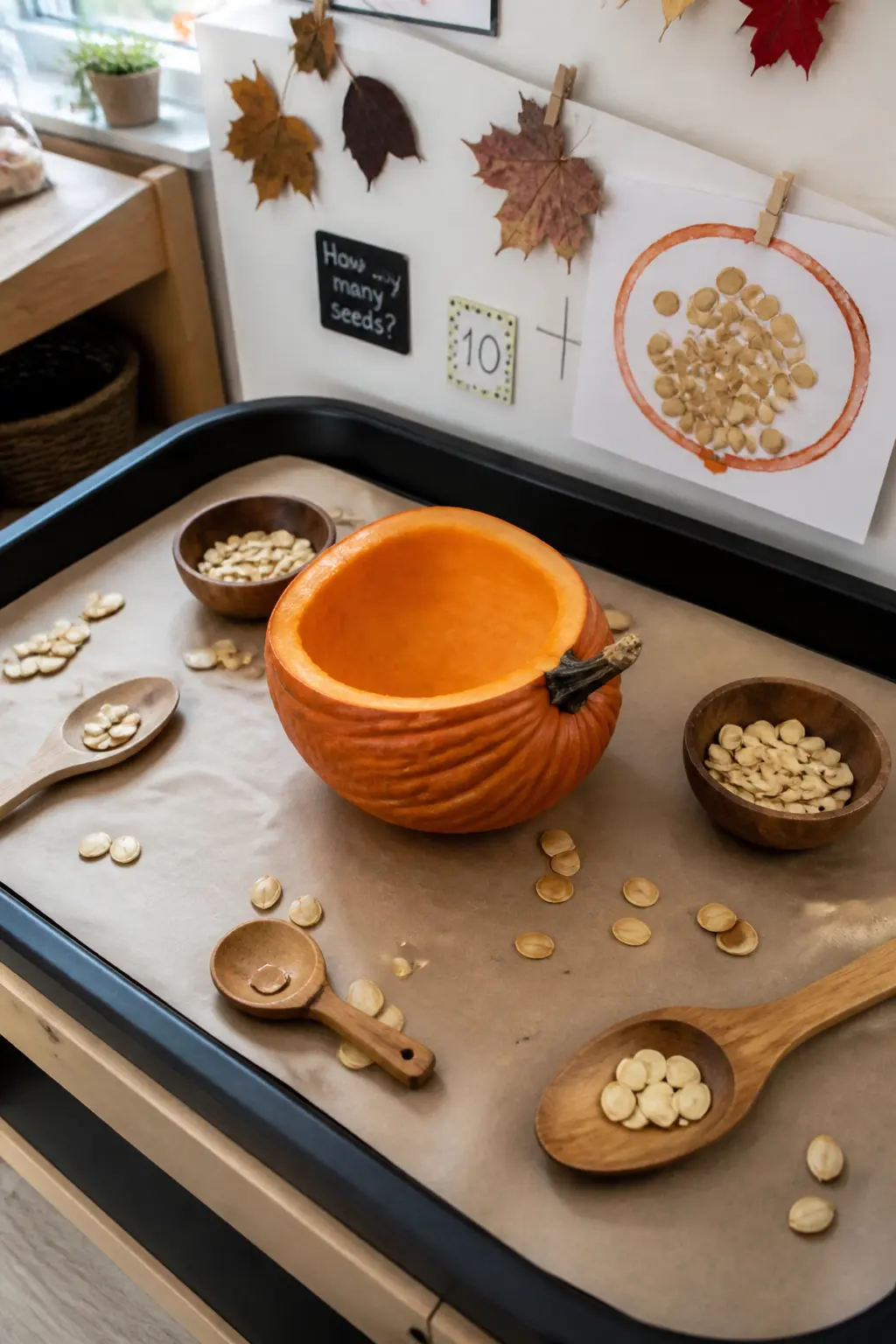 Pumpkin Seed Counting Tray