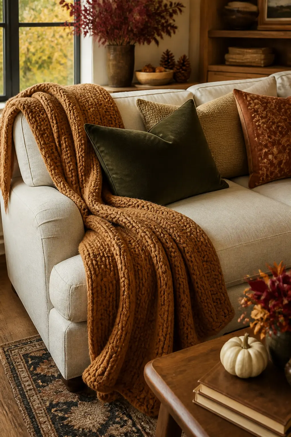 Add a Knit or Flannel Throw Over the Main Seating