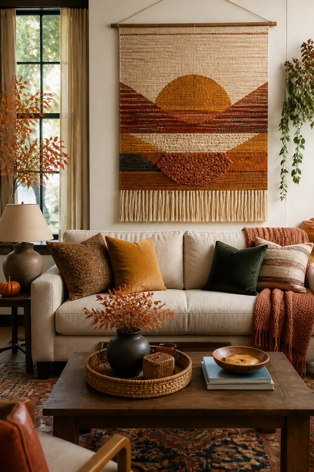 Hang One Woven Piece on the Largest Wall