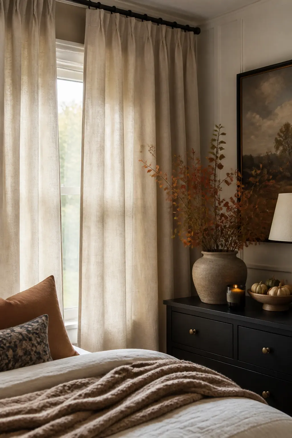 Swap the Curtains for a Heavier Textured Fabric