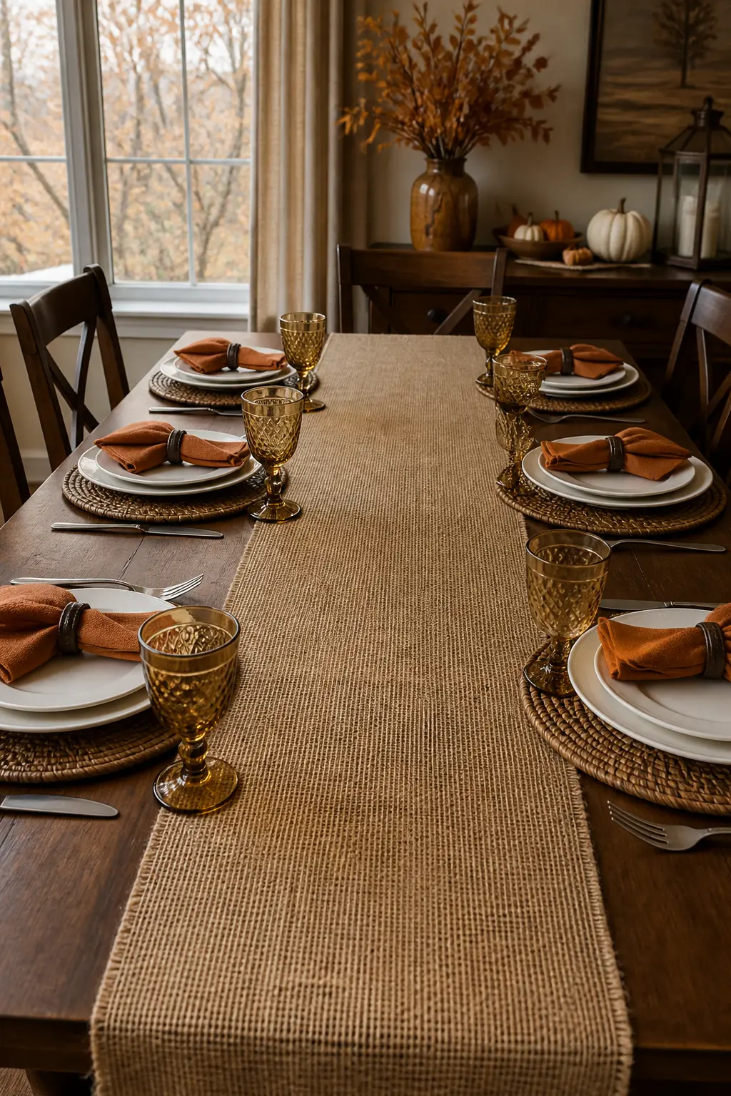 Burlap Runner, Nothing on Top