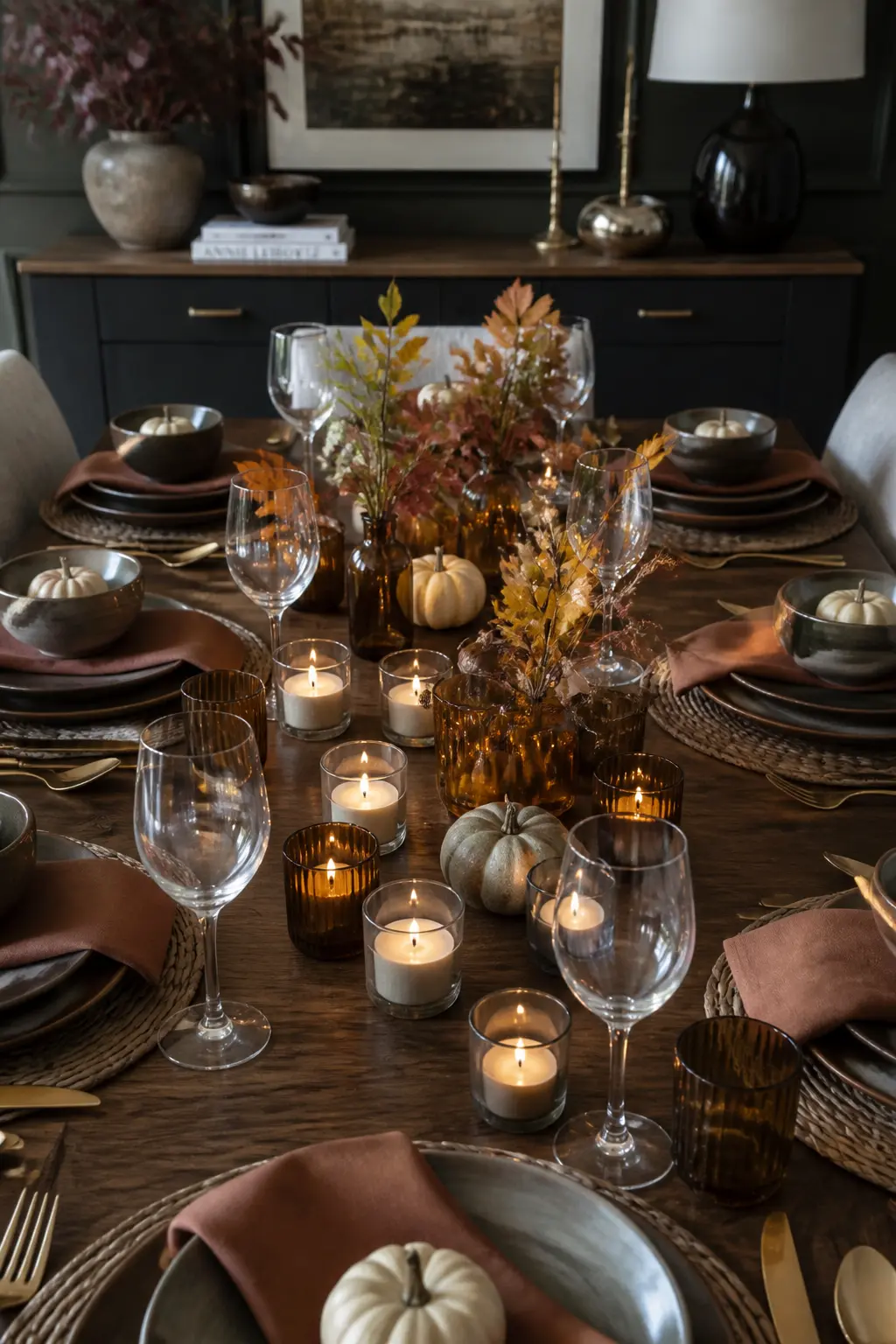 Votive Candles Scattered Rather Than Arranged
