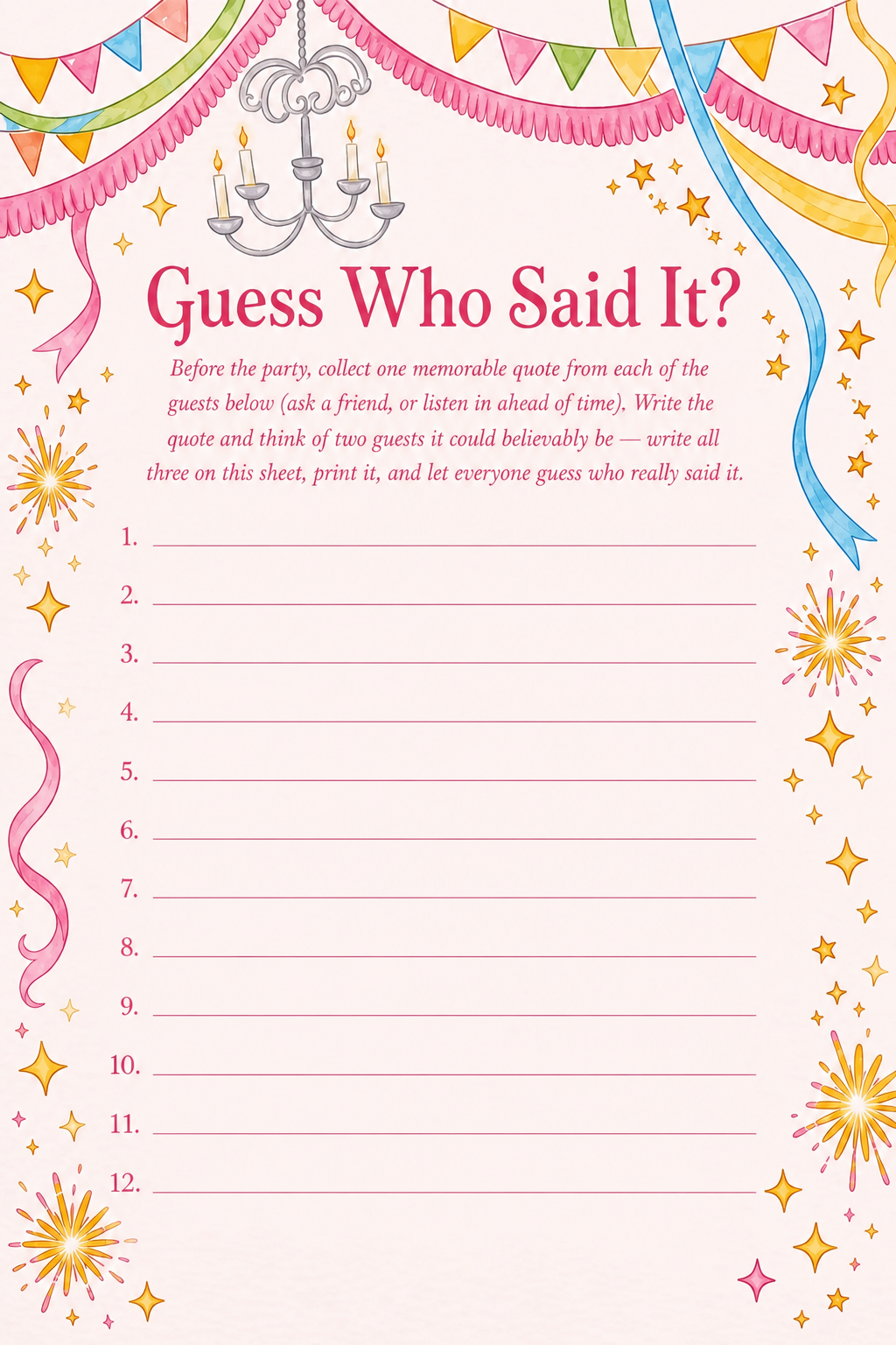 Guess Who Said It? printable