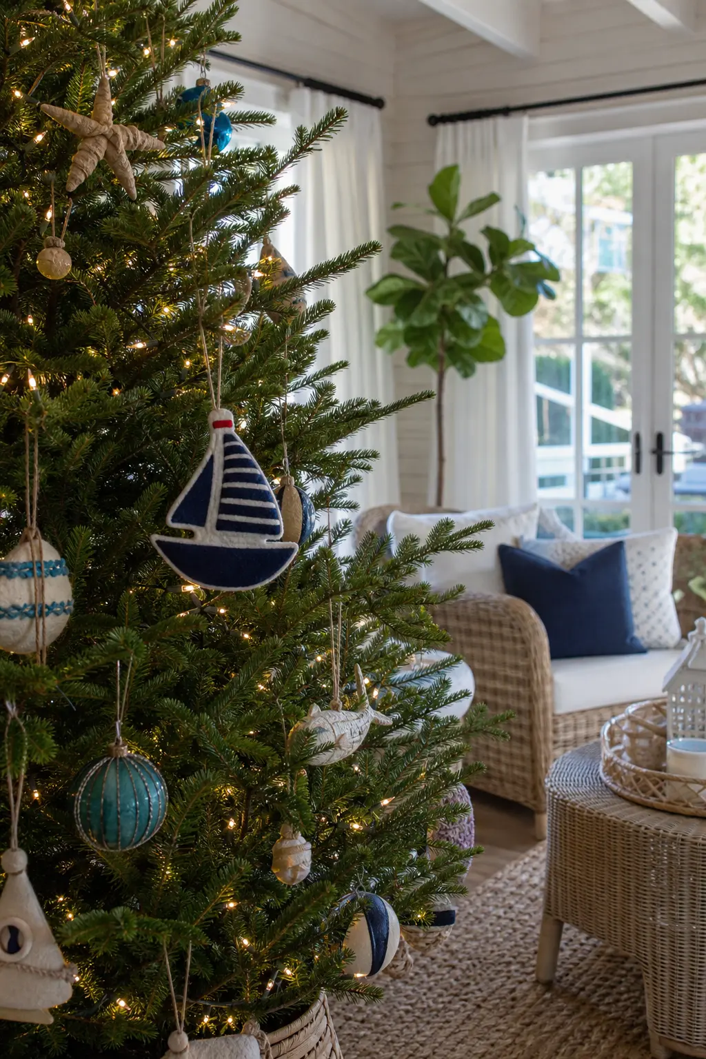 Felt Sailboat with Striped Sail