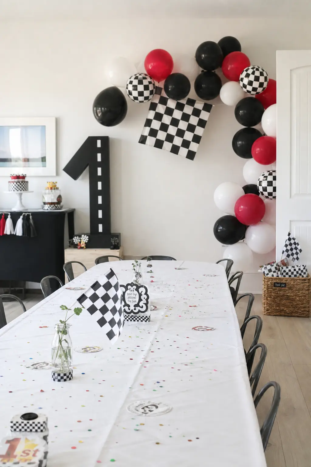 Checkered Flag as the Party's One Graphic