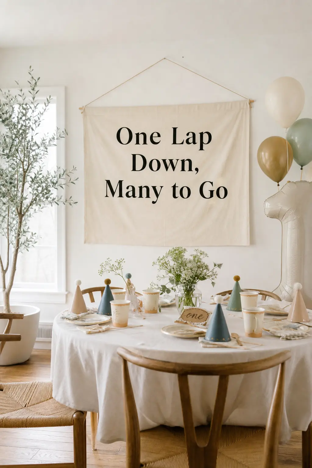 One Lap Down, Many to Go Banner