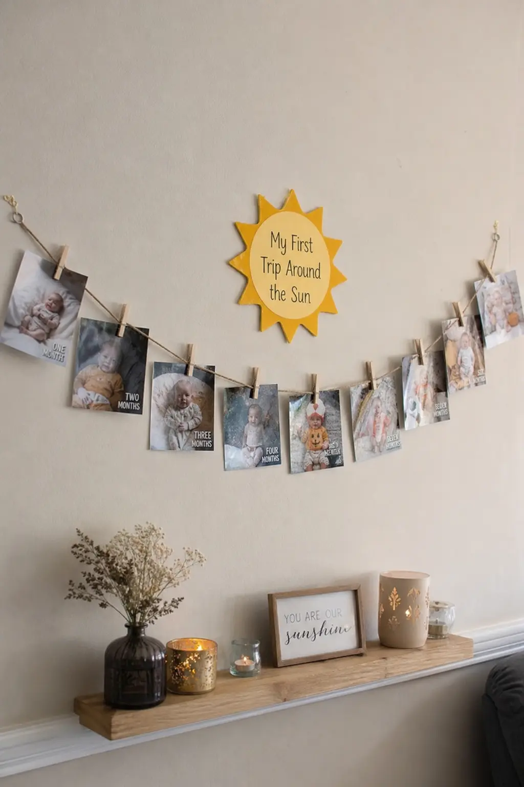 Photo Timeline Styled as a Sun's Path