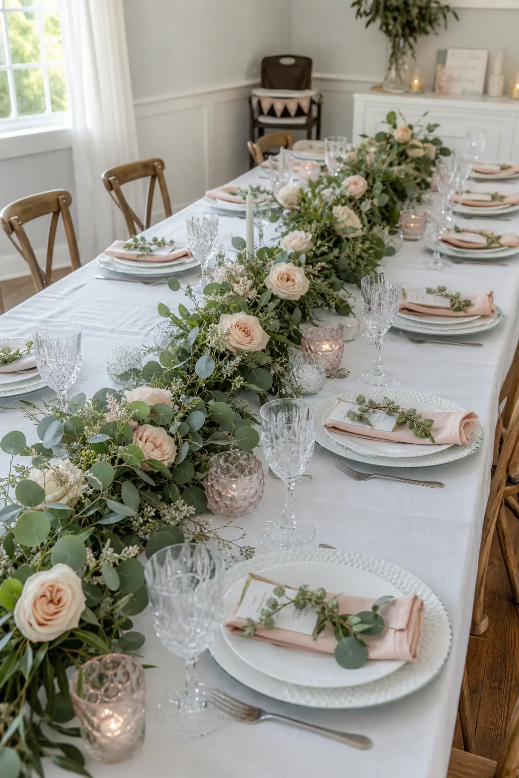 A Floral Garland Along the Head Table